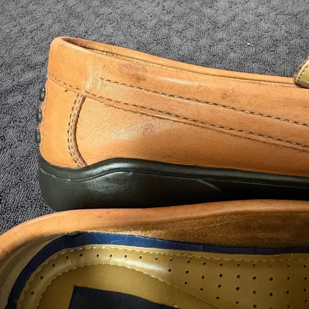 Giorgio Brutini Men's Leather Slip-On Loafers in Light Brown‎ Size 10.5